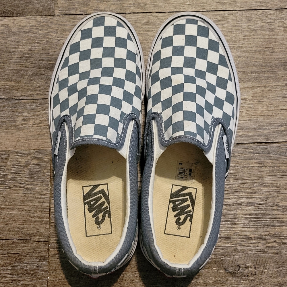 Blue & White Checkered Vans